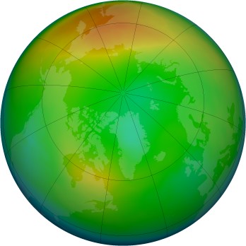 Arctic ozone map for 2005-01